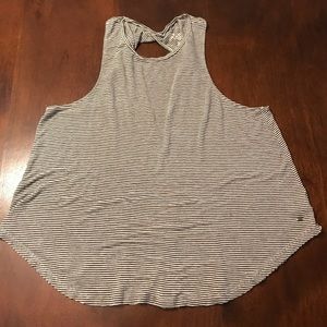 American Eagle striped twist back tank